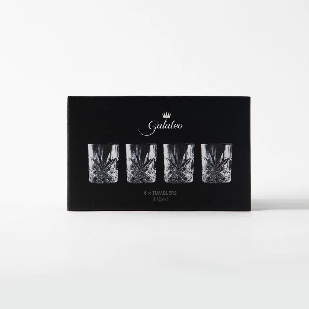 Galateo Whisky Glass - Linear - Set of 4 - Home And Trends
