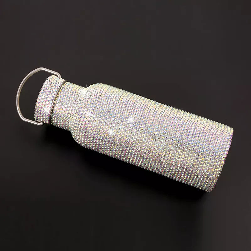 Silver Crystal Bling Flask