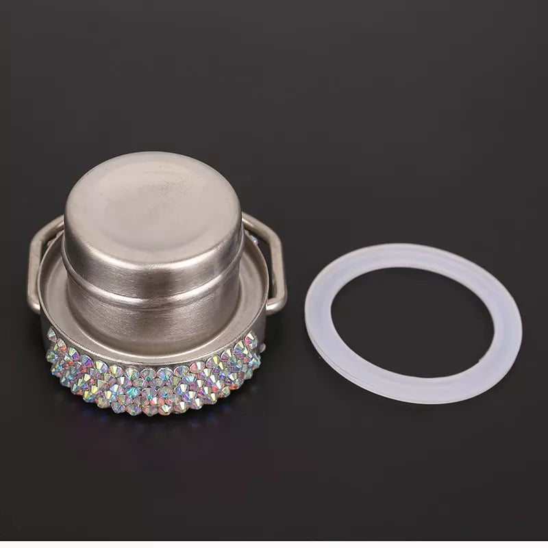 Silver Crystal Bling Flask