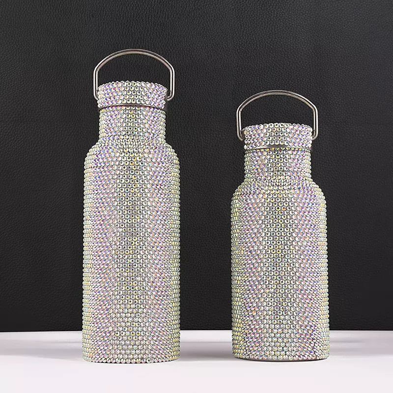Silver Crystal Bling Flask