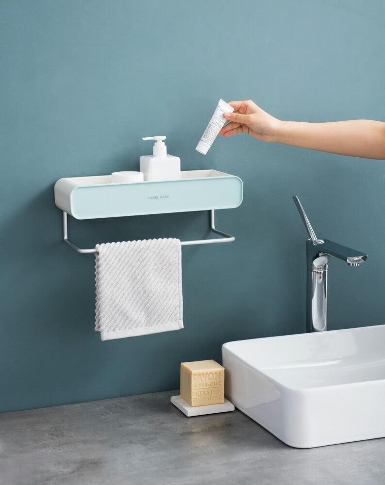 Towel Rack with Hook Rail