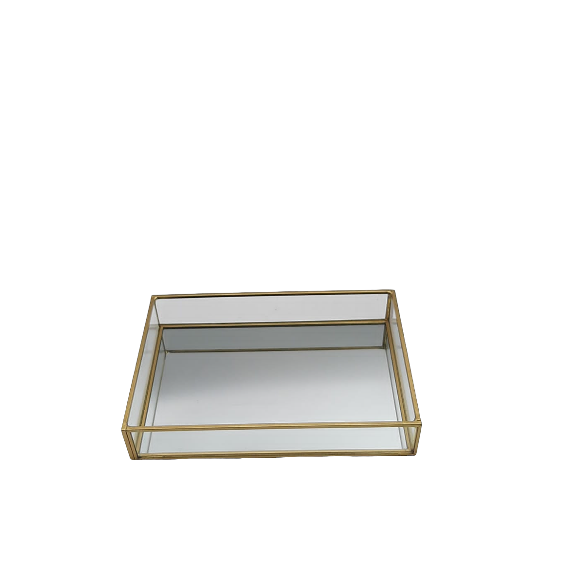 Rectangular Glass Mirror Tray