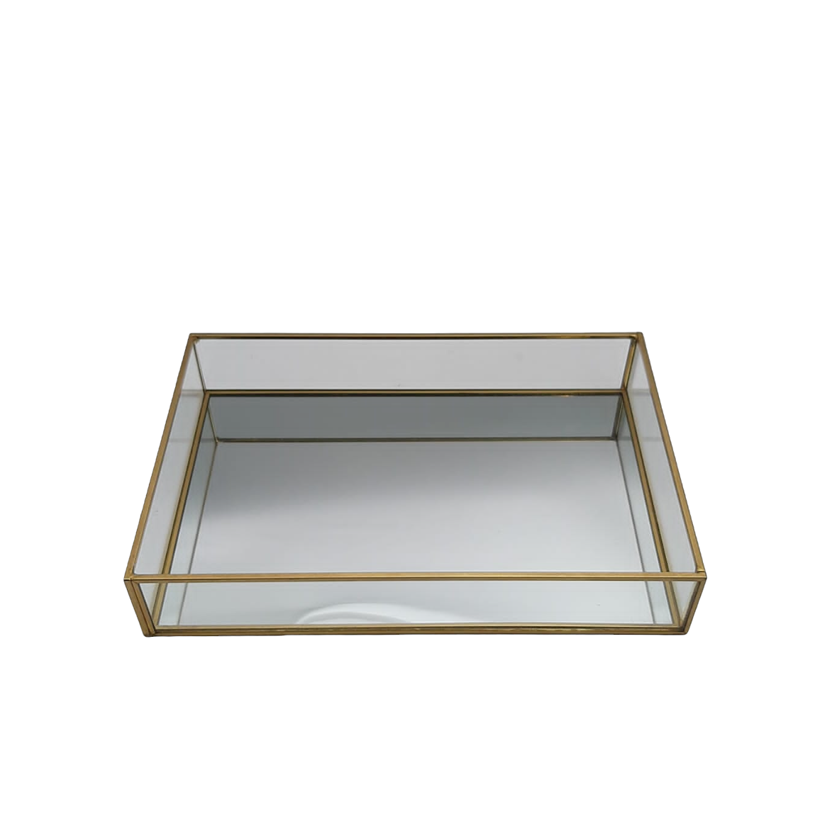 Rectangular Glass Mirror Tray