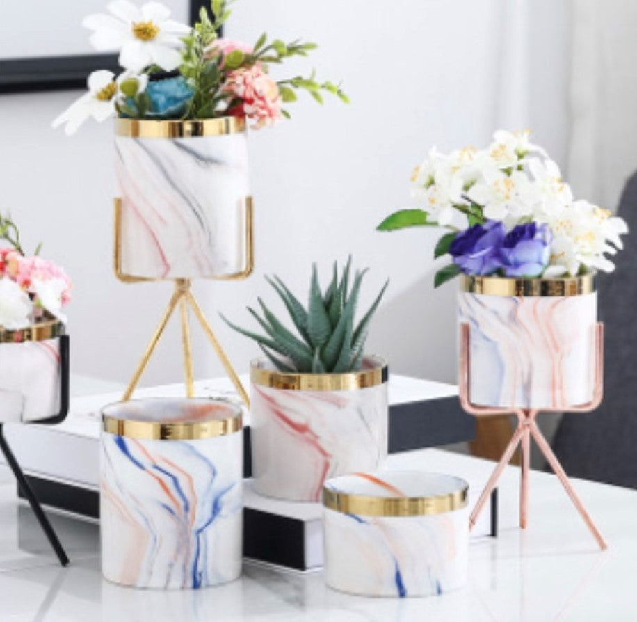 Marble Mini Ceramic Décor Pot - Home And Trends