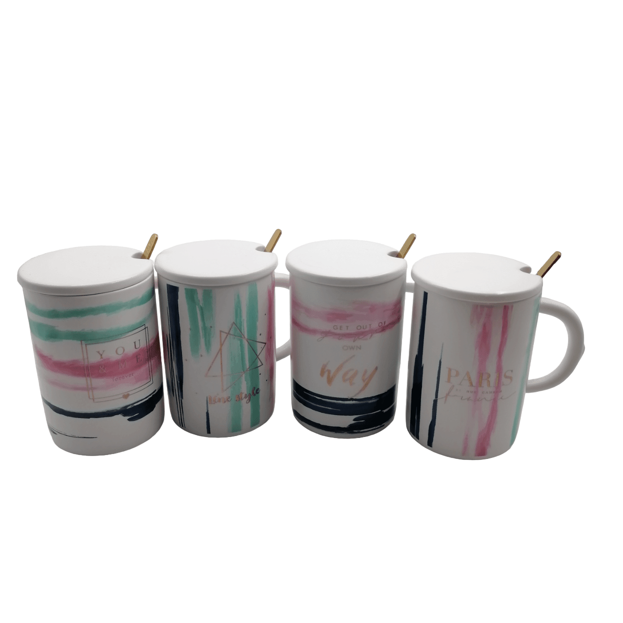 Mug with Ceramic Lid and Spoon - Home And Trends