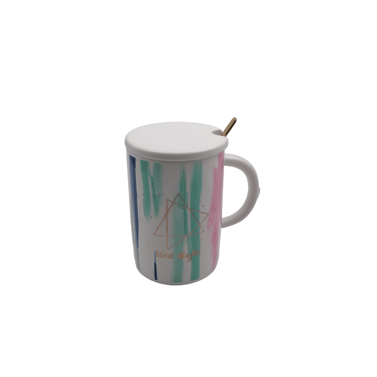 Mug with Ceramic Lid and Spoon - Home And Trends