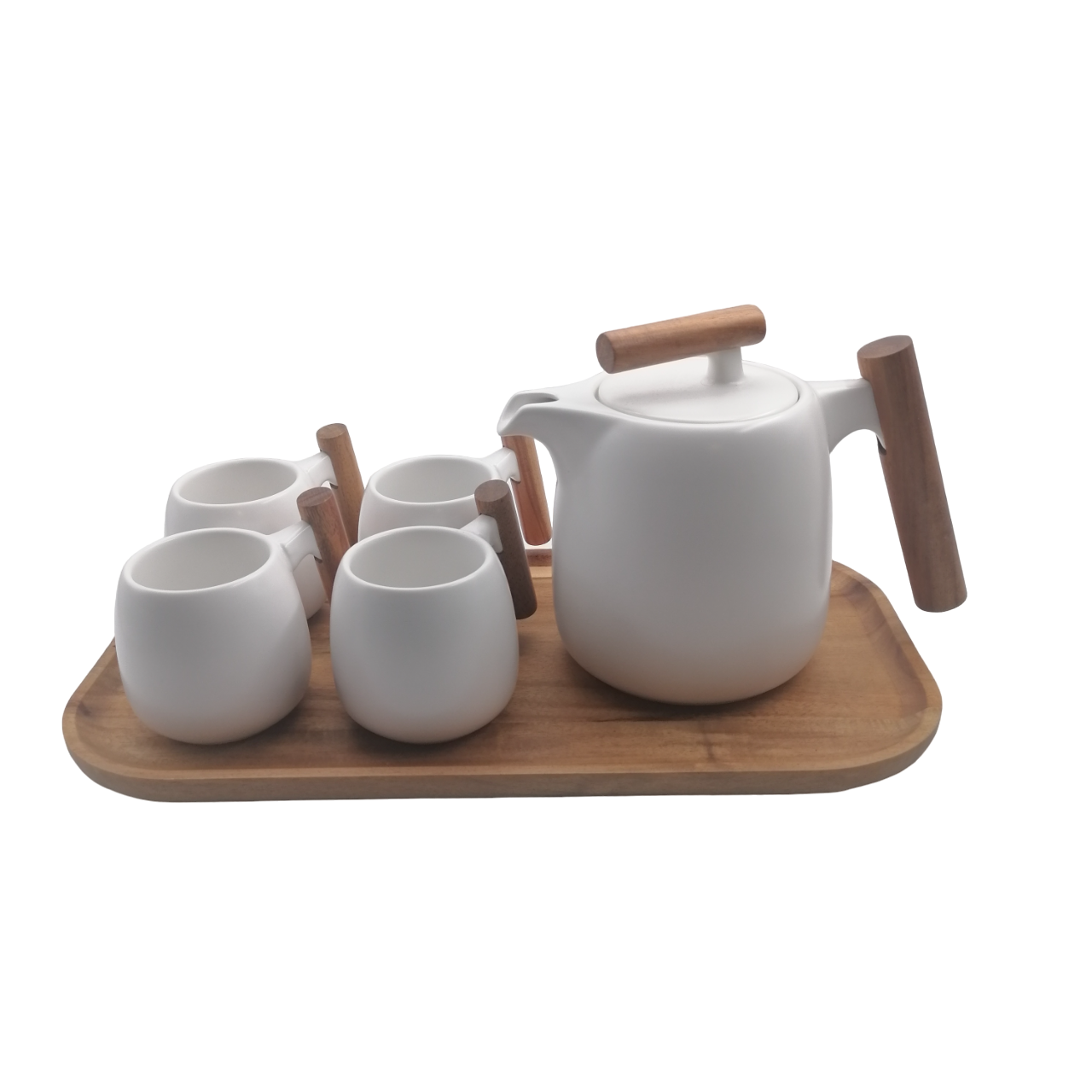 Nordic Tea Set with Wooden Handles
