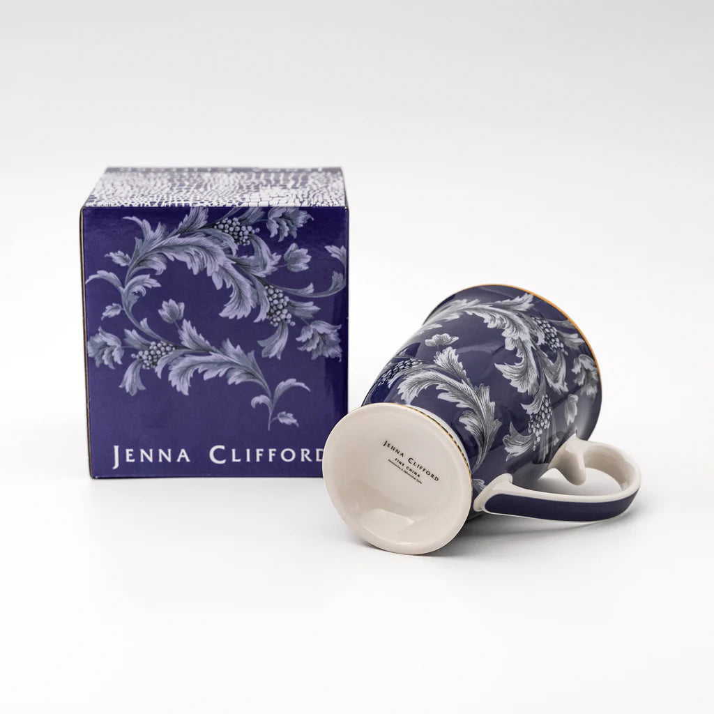 Jenna Clifford Blue Leaf Coffee Mug