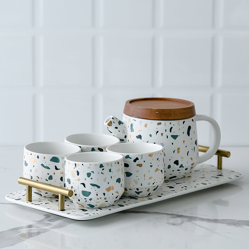Artisan Tea set with Tray - Japanese inspired - END OF RANGE CLEARANCE DEAL