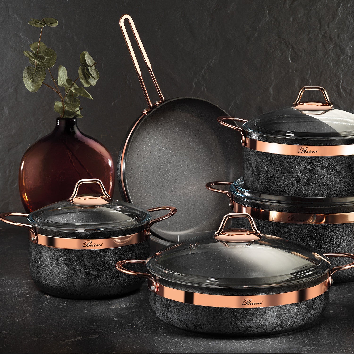 Royal Stone 9 Piece Cookware Set