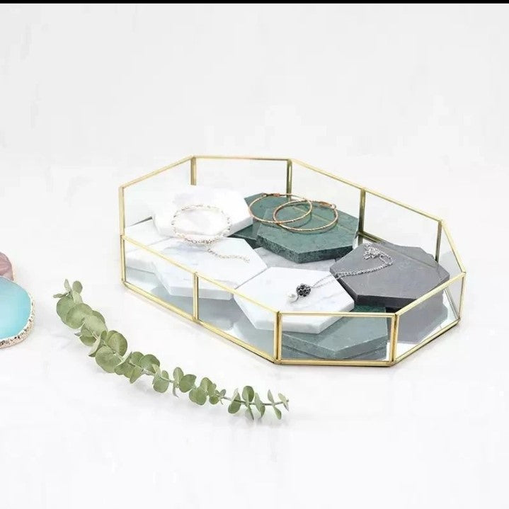 Octagonal Glass Tray