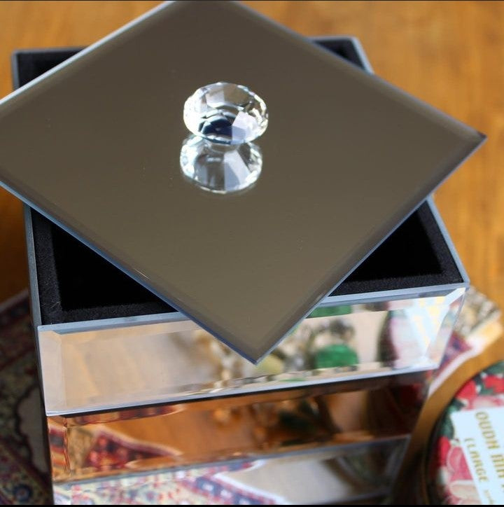 Two Toned Decorative Mirror Storage Box