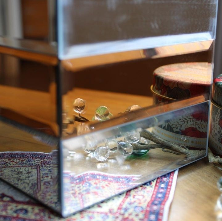Two Toned Decorative Mirror Storage Box