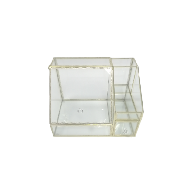 4-Compartment Glass Storage Box