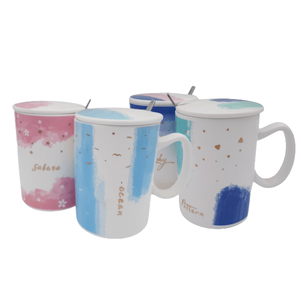 Mug with Ceramic Lid and Spoon - Home And Trends