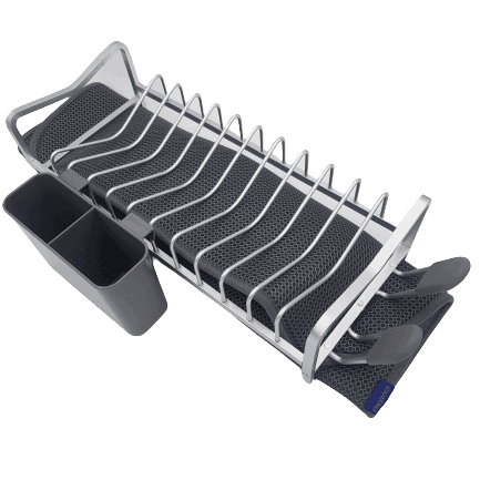 Aluminum Dish Rack with Drying Mat - Home And Trends