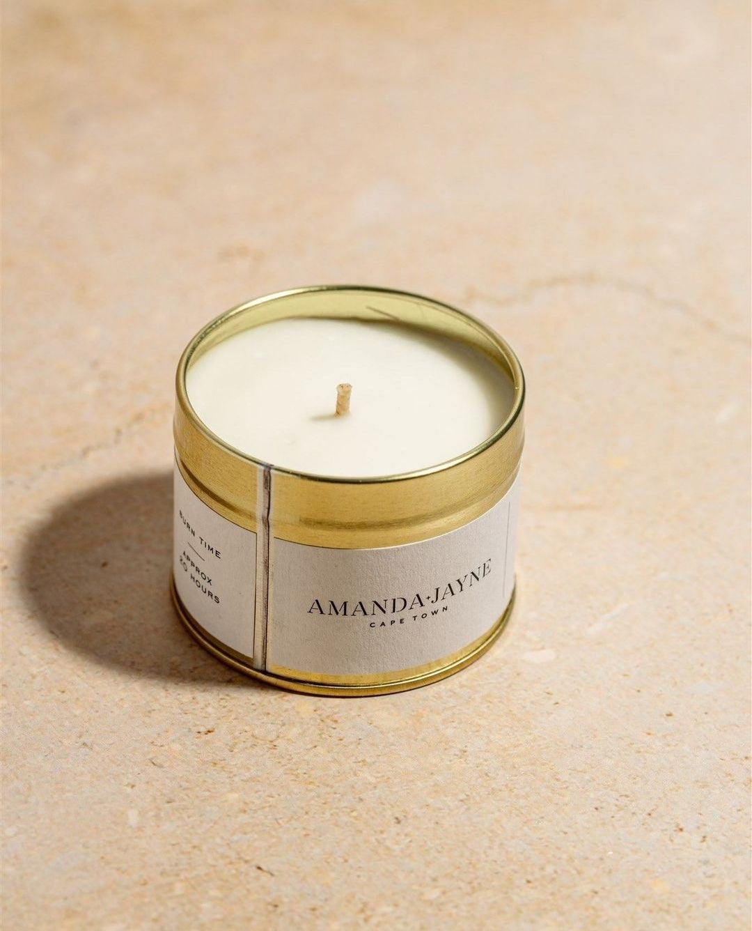 Amanda Jayne Gold Tin Candle - Home And Trends