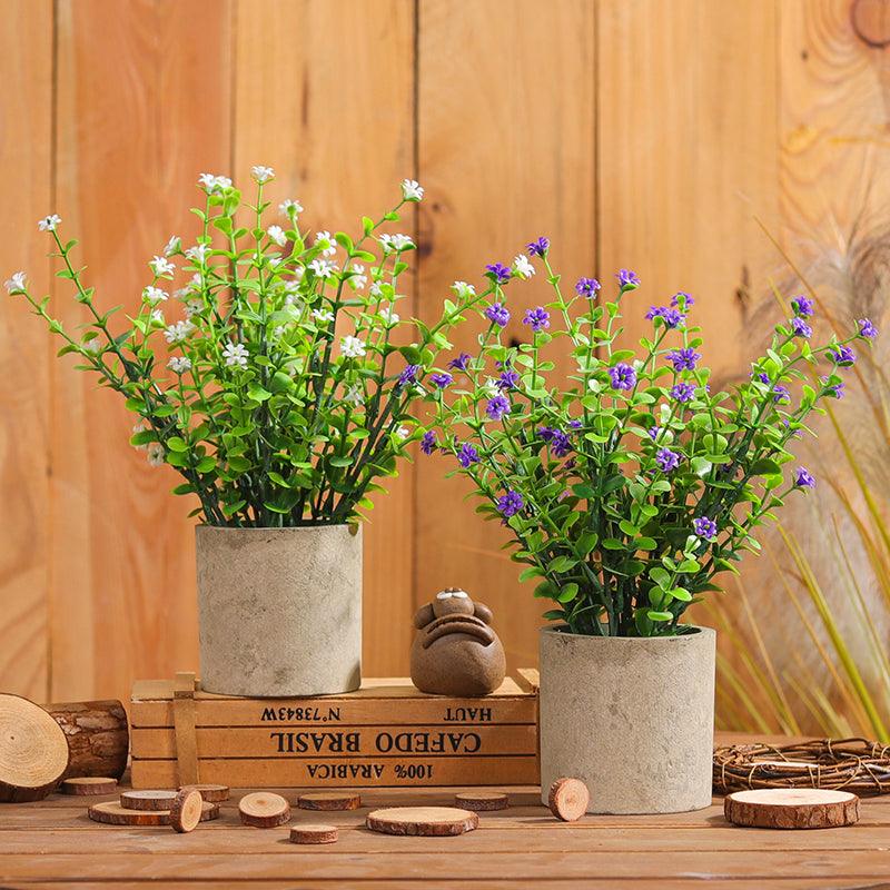 Artificial Flower in Natural Pot - Home And Trends