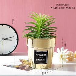 Artificial Plant in Golden Pot - Home And Trends