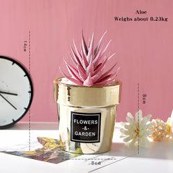 Artificial Plant in Golden Pot - Home And Trends