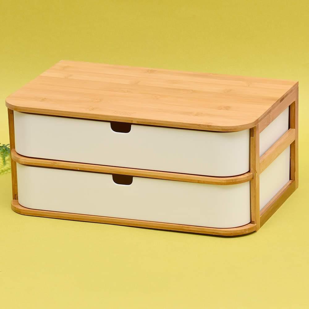 Bamboo Storage Box - 2 Drawer - Home And Trends
