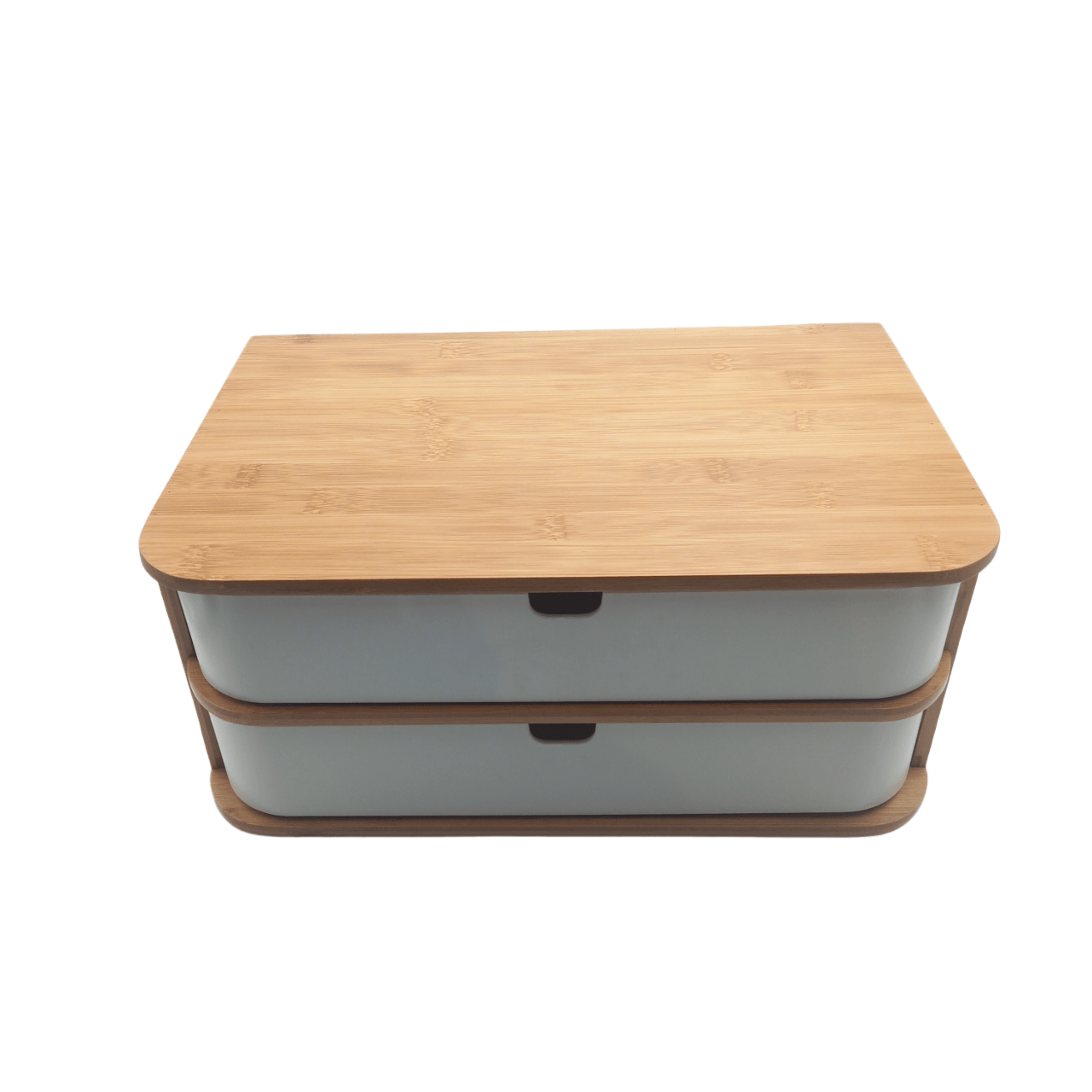 Bamboo Storage Box - 2 Drawer - Home And Trends