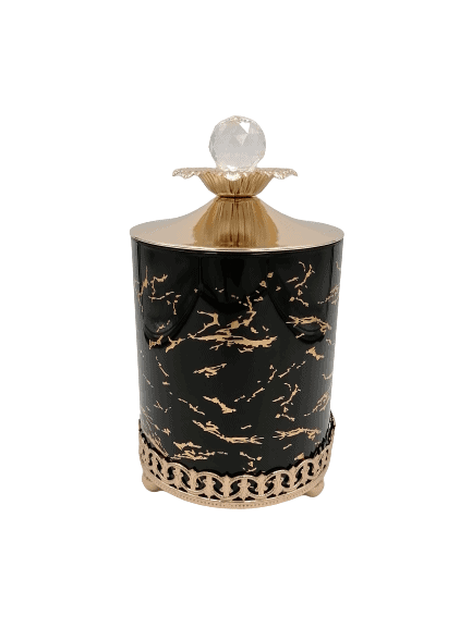 Black Candy Jar - Non Footed/Narrow - Home And Trends