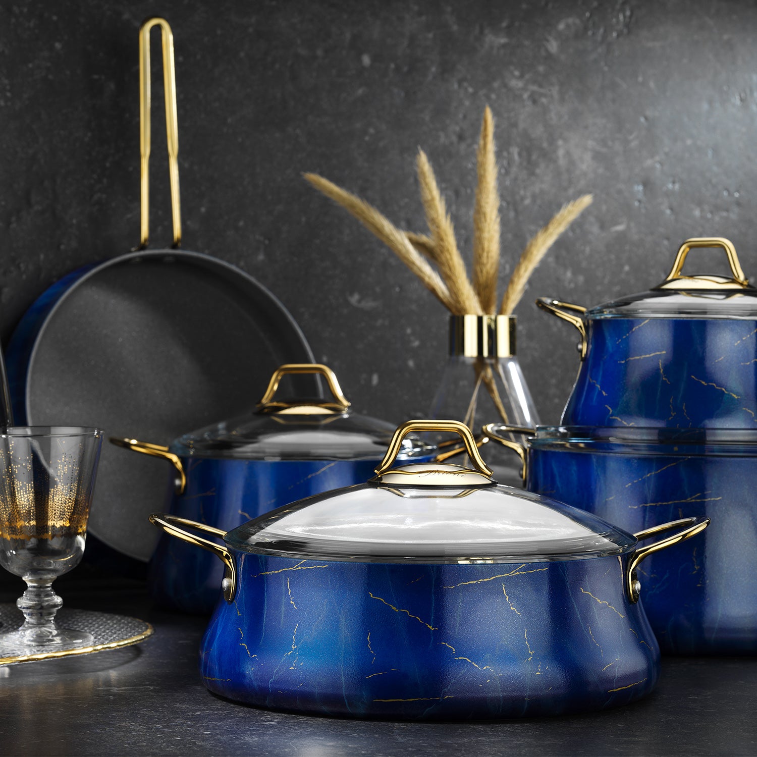 Marble Design 9 Piece Cookware Set FINAL - END OF RANGE - AMAZING DEAL