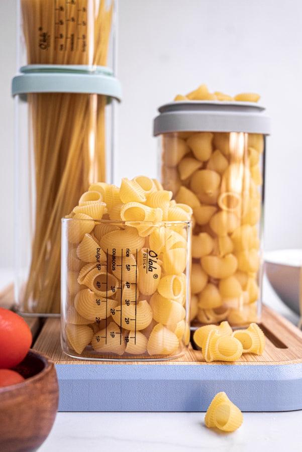 Borosilicate Glass Storage Jar with Measuring Cup - Home And Trends