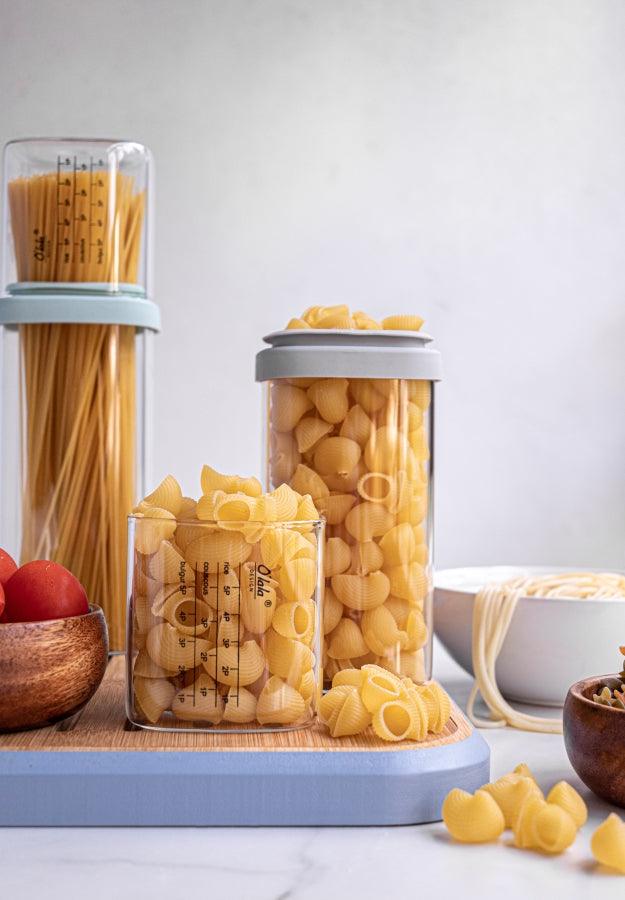 Borosilicate Glass Storage Jar with Measuring Cup - Home And Trends