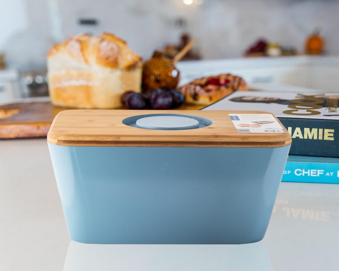 Bread Bin & Bamboo Cutting Board Set - Home And Trends