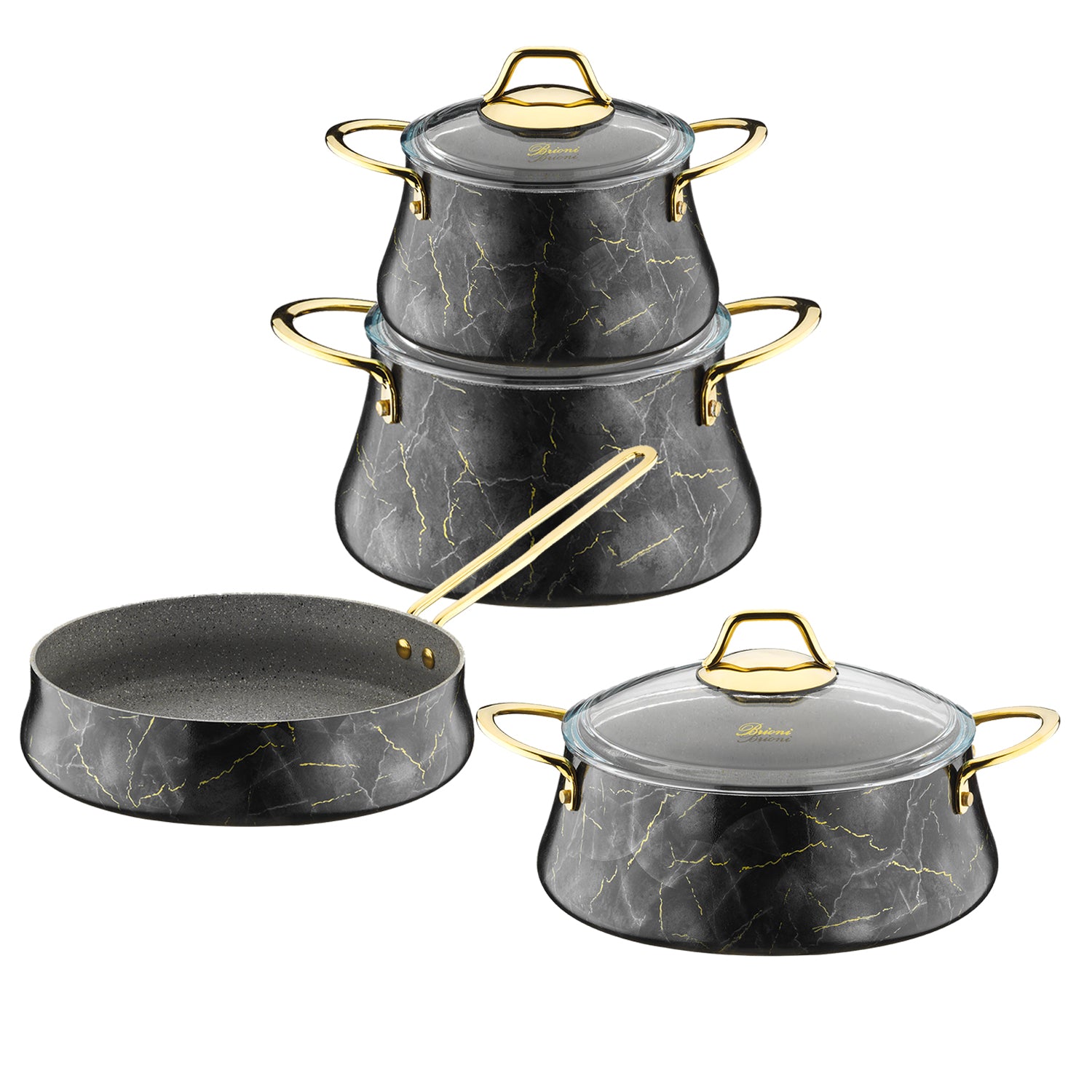 Marble Design 7 Piece Cookware Set