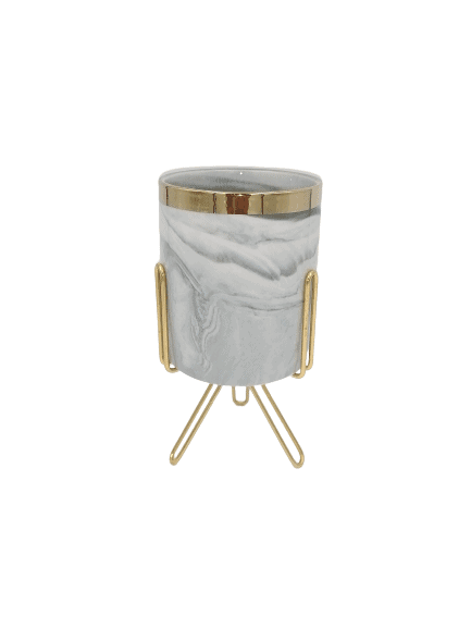 Ceramic Marble Design Mini Decorative Pots - Home And Trends