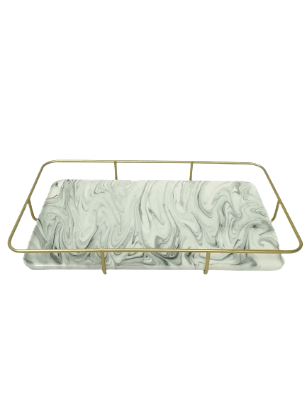 Ceramic Marble Design Rectangular Display Tray - Home And Trends