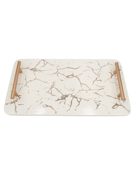 Ceramic Marble Design Serving Tray - Home And Trends