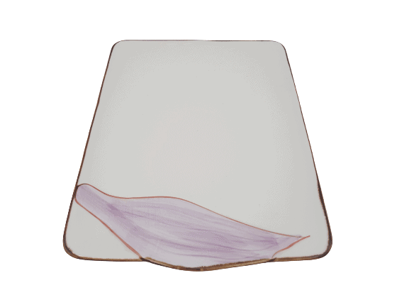 Ceramic Plate with Leaf Detail - Home And Trends