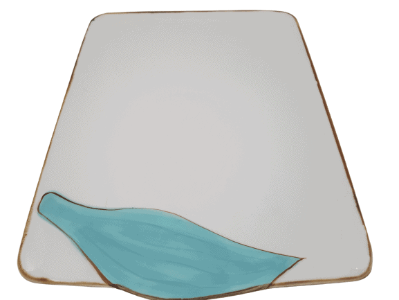 Ceramic Plate with Leaf Detail - Home And Trends