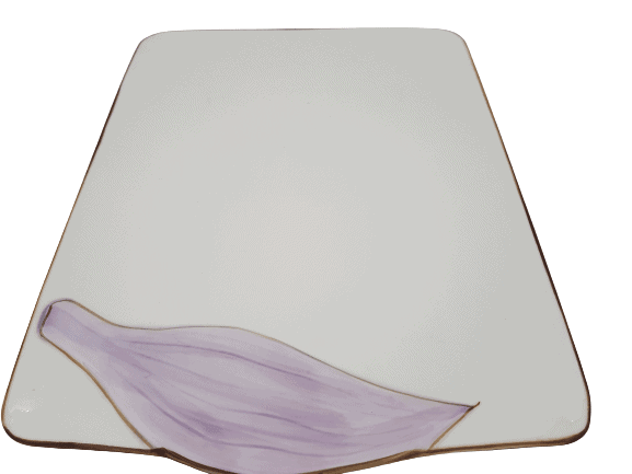 Ceramic Plate with Leaf Detail - Home And Trends