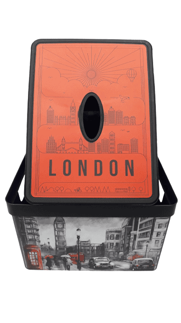 Decorated Box - London Design - Red - Home And Trends