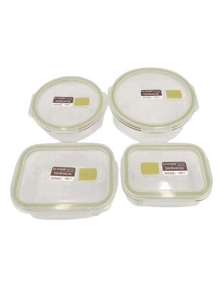 Glass 4pc Food Container Set with Lockable Lids - Home And Trends
