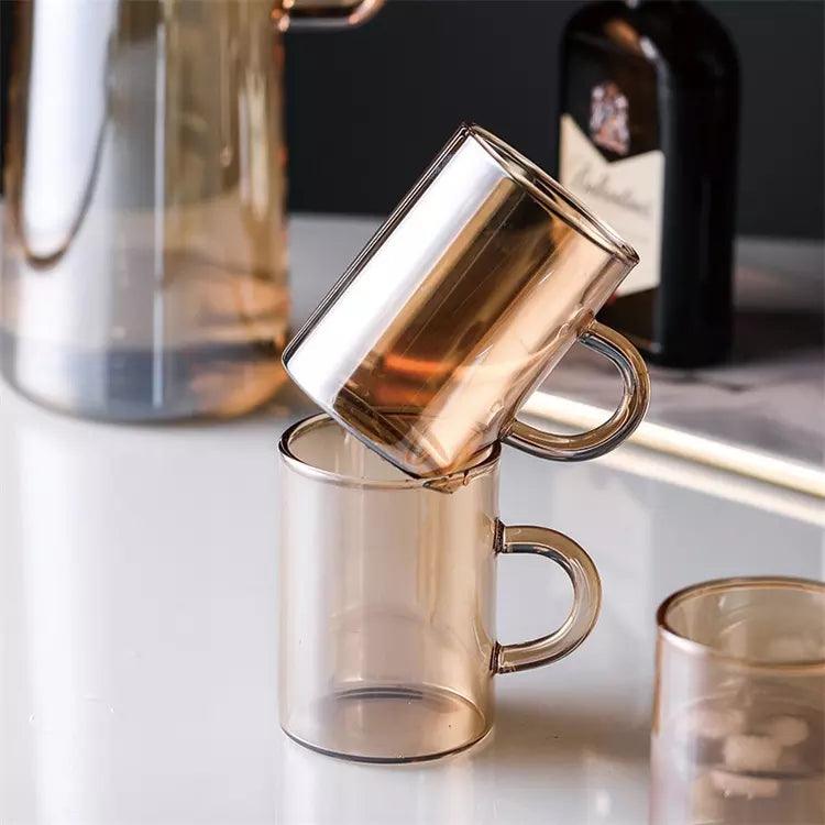 Glass Pitcher Set with Mirror Tray - Home And Trends