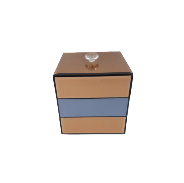 Gold and Black Mirror Design Decorative Storage Box - Home And Trends