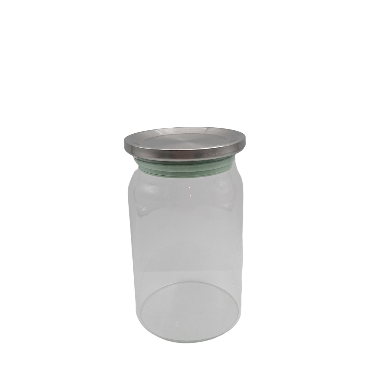 Round Glass Storage Jar with Stainless Steel Lid - MASSIVE PROMO OFFER