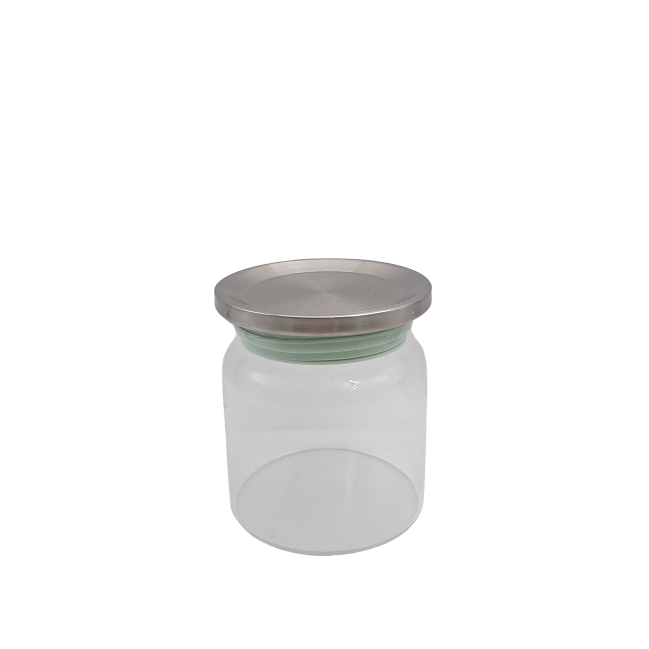 Round Glass Storage Jar with Stainless Steel Lid - MASSIVE PROMO OFFER