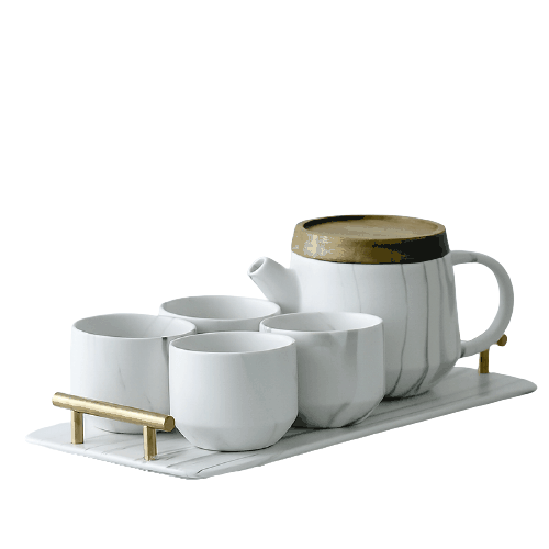 Artisan Tea set with Tray - Japanese inspired - END OF RANGE CLEARANCE DEAL