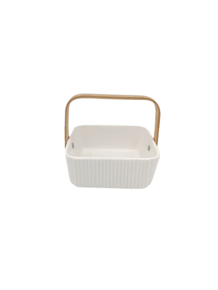 Snack Bowl Nordic with Wooden Handle -PRICED TO CLEAR -END OF RANGE