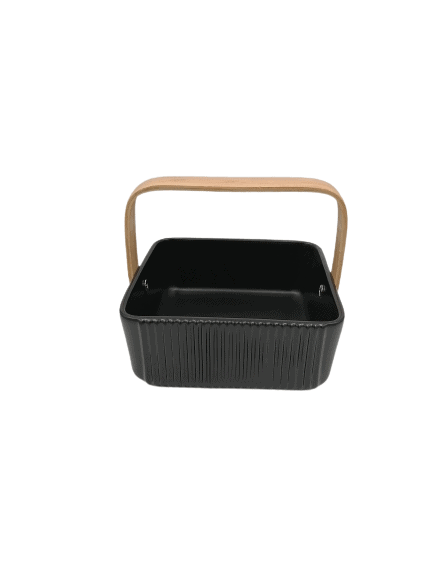 Snack Bowl Nordic with Wooden Handle -PRICED TO CLEAR -END OF RANGE