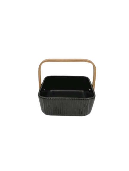 Snack Bowl Nordic with Wooden Handle -PRICED TO CLEAR -END OF RANGE
