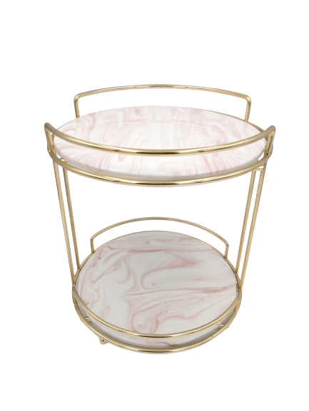 Round Two Tier Small Display Stand