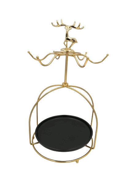 Round Ceramic Organiser with Designer Jewellery Hanger